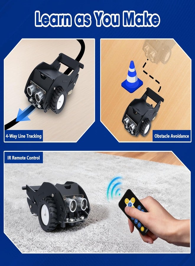 ايسبوت مجموعة ألعاب STEM SharkBot الذكية للسيارة، روبوت ESP32 قابل للتحكم الصوتي، مجموعة روبوتات للأطفال من عمر 8 إلى 12 عامًا، يدعم برمجة Arduino وACECode، هدية مثالية للأولاد والبنات في المنزل أو المدرسة. - Image 4